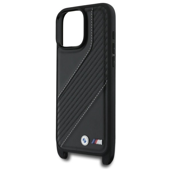 BMW BMHCP16X23PSCCK iPhone 16 Pro Max 6.9&quot; czarny/black hardcase M Edition Carbon Stripe & Strap