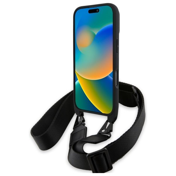 BMW BMHCP16X23PSVTK iPhone 16 Pro Max 6.9&quot; czarny/black hardcase M Edition Carbon Tricolor Lines & Strap