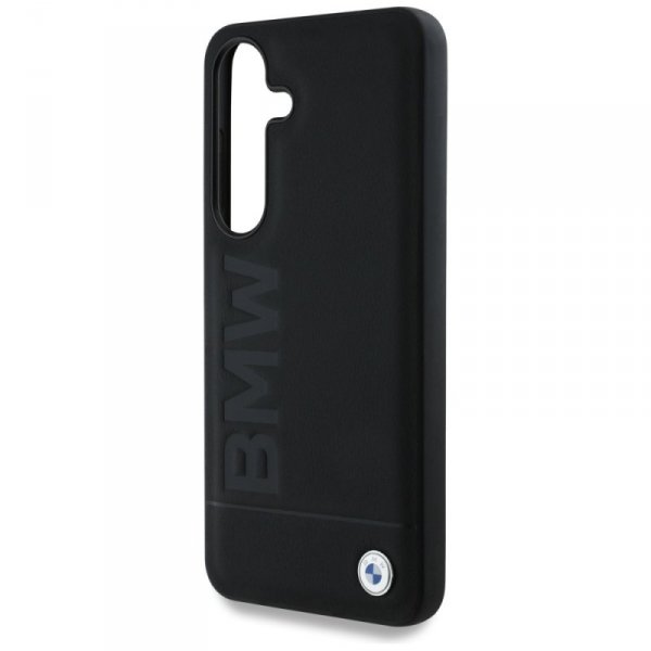 Etui BMW Leather Big Wordmark do Samsung Galaxy S25 czarny