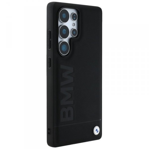 Etui BMW Leather Big Wordmark do Samsung Galaxy S25 Ultra czarny