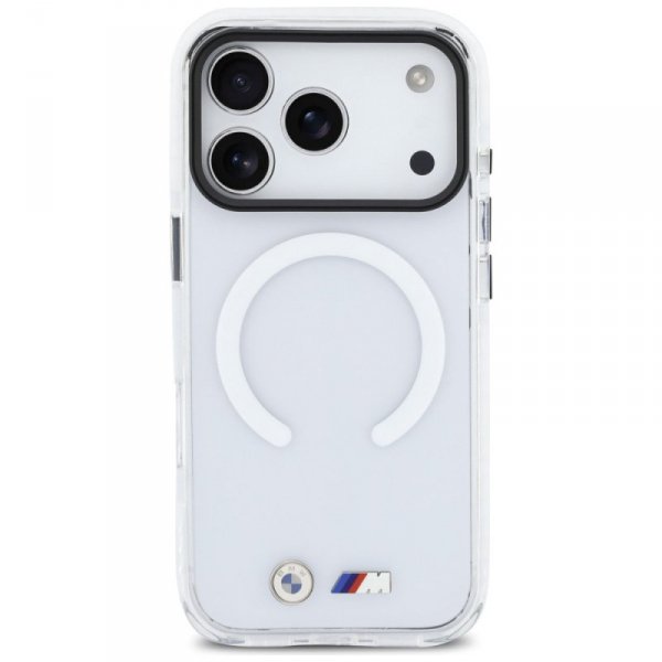Etui BMW M IML Shockproof Metal Logos    MagSafe do iPhone 17 Pro przezroczysty