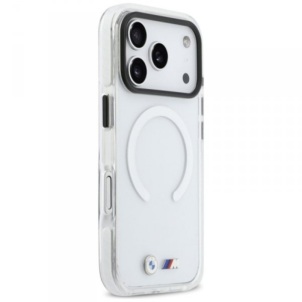 Etui BMW M IML Shockproof Metal Logos    MagSafe do iPhone 17 Pro Max przezroczysty