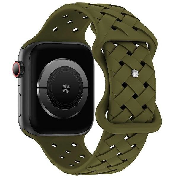 Beline pasek Apple Watch Silicone Woven42/44/45/49mm oliwkowy /oliver box