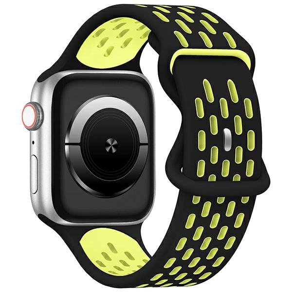 Beline pasek Apple Watch New SportSilicone 42/44/45/49mm czarno-żółty black/yellow box