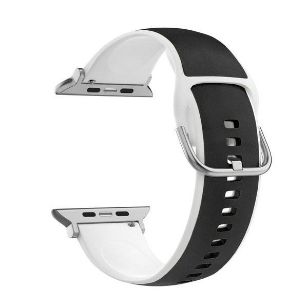 Beline pasek Apple Watch Silico Leather42/44/45/49mm czarno-biały /black-white box