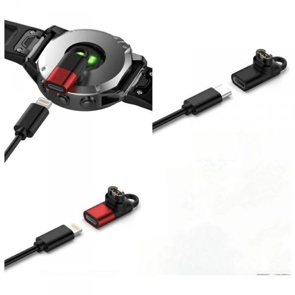 Adapter Lightning Beline do ładowania    zegarków Garmin czerwony