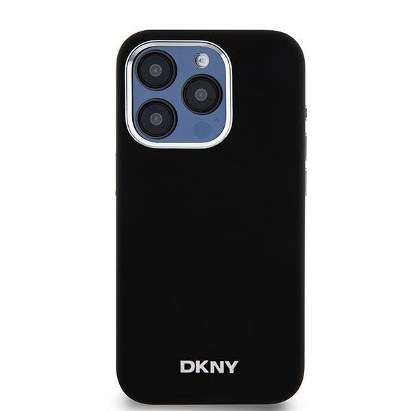 DKNY DKHMP14LSMCHLK iPhone 14 Pro 6.1&quot; czarny/black hardcase Liquid Silicone Small Metal Logo MagSafe