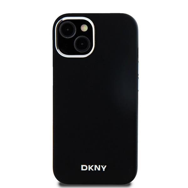 DKNY DKHMP15SSMCHLK iPhone 15 / 14 / 13 6.1&quot; czarny/black hardcase Liquid Silicone Small Metal Logo MagSafe