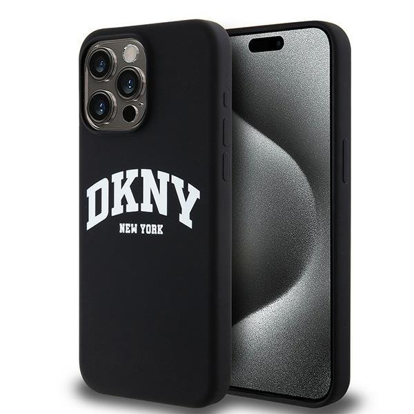 DKNY DKHMP13XSNYACH iPhone 13 Pro Max 6.7&quot; czarny/black hardcase Liquid Silicone White Printed Logo MagSafe
