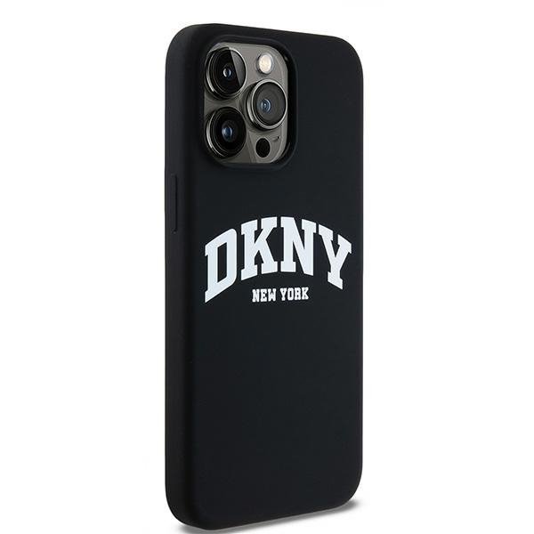 DKNY DKHMP14XSNYACH iPhone 14 Pro Max 6.7&quot; czarny/black hardcase Liquid Silicone White Printed Logo MagSafe