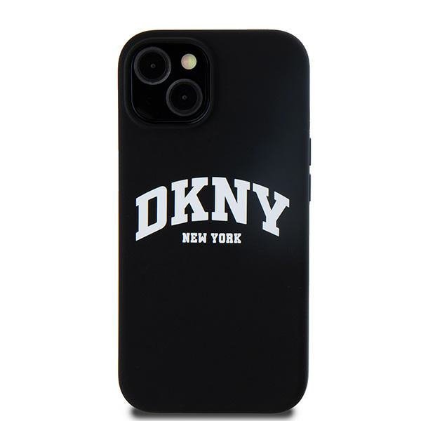 DKNY DKHMP15MSNYACH iPhone 15 Plus / 14Plus 6.7&quot; czarny/black hardcase Liquid Silicone White Printed Logo MagSafe