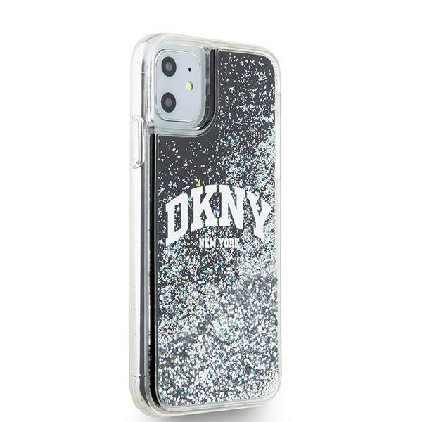 DKNY DKHCN61LBNAEK iPhone 11 / Xr 6.1&quot; czarny/black hardcase Liquid Glitter Big Logo