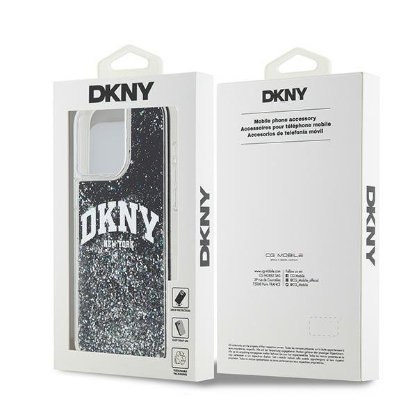 DKNY DKHCP13XLBNAEK iPhone 13 Pro Max 6.7&quot; czarny/black hardcase Liquid Glitter Big Logo
