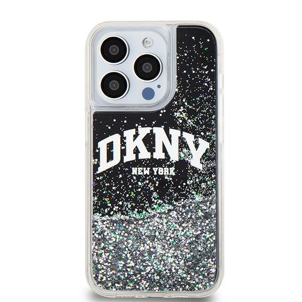 DKNY DKHCP14LLBNAEK iPhone 14 Pro 6.1&quot; czarny/black hardcase Liquid Glitter Big Logo