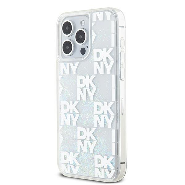 DKNY DKHCP15XLCPEPT iPhone 15 Pro Max 6.7&quot; biały/white hardcase Liquid Glitter Multilogo