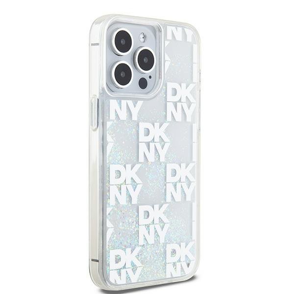 DKNY DKHCP15XLCPEPT iPhone 15 Pro Max 6.7&quot; biały/white hardcase Liquid Glitter Multilogo