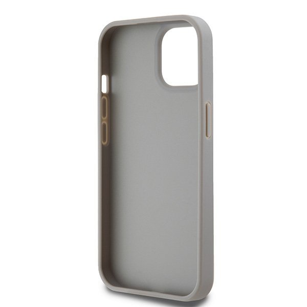DKNY DKHCP15MPRTHSLE iPhone 15 Plus /14 Plus 6.7&quot; beżowy/beige hardcase Leather Mono Stripe & Metal Logo