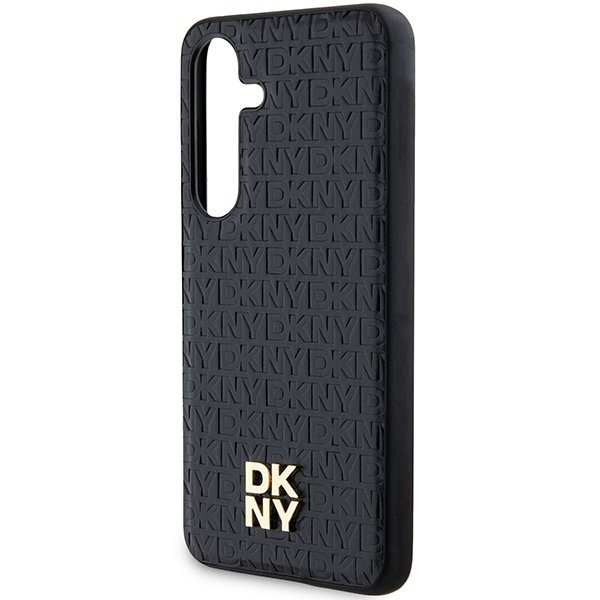 DKNY DKHMS24SPSHRPSK S24 S921czarny/black hardcase Leather Pattern Metal Logo MagSafe