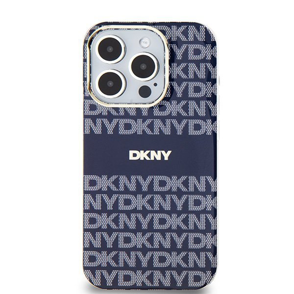 DKNY DKHMP15XHRHSEB iPhone 15 Pro Max6.7&quot; niebieski/blue hardcase IML Mono & Stripe MagSafe