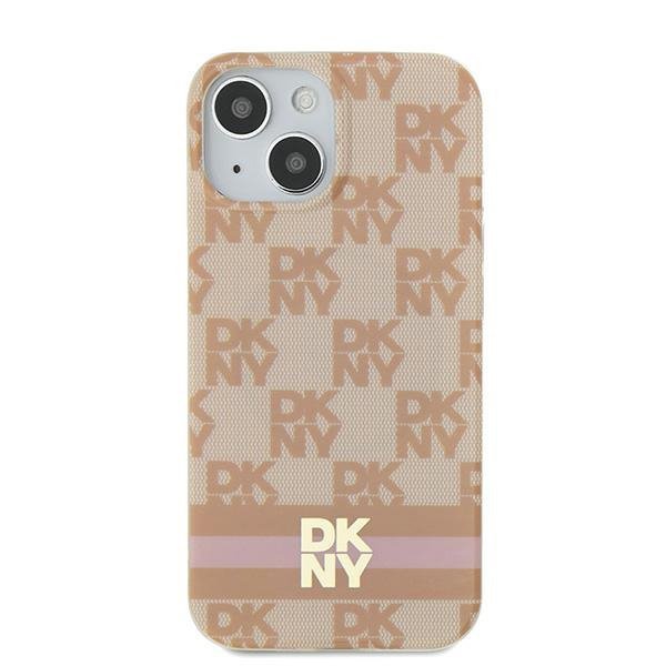DKNY DKHMP15SHCPTSP iPhone 15 / 14 / 136.1&quot; różowy/pink hardcase IML Checkered Mono Pattern & Printed Stripes MagSafe