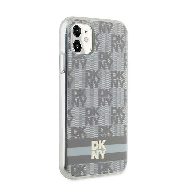 DKNY DKHMN61HCPTSE iPhone 11 / Xr6.1&quot; beżowy/beige hardcase IML Checkered Mono Pattern & Printed Stripes MagSafe