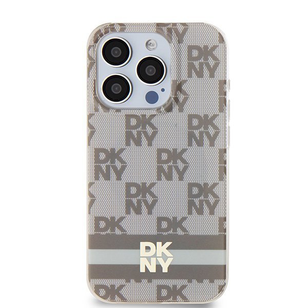 DKNY DKHMP13XHCPTSE iPhone 13 Pro Max6.7&quot; beżowy/beige hardcase IML Checkered Mono Pattern & Printed Stripes MagSafe