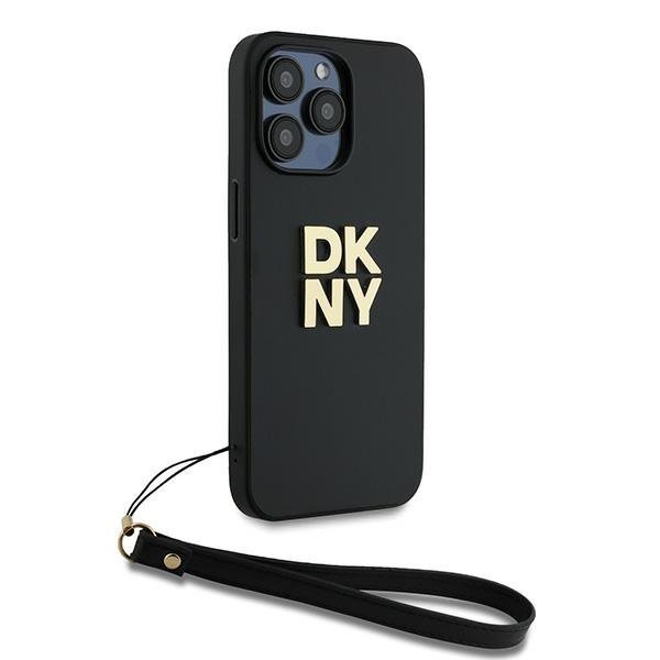 DKNY DKHCP14XPBSWSK iPhone 14 Pro Max6.7&quot; czarny/black hardcase Wrist Strap Stock Logo