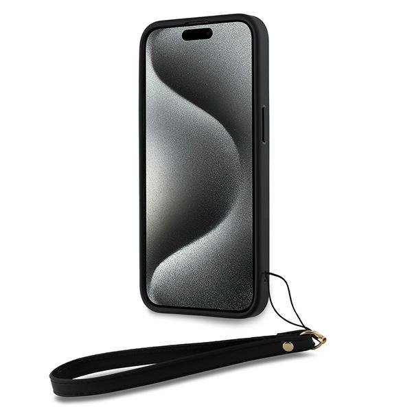 DKNY DKHCP15XPBSWSK iPhone 15 Pro Max6.7&quot; czarny/black hardcase Wrist Strap Stock Logo