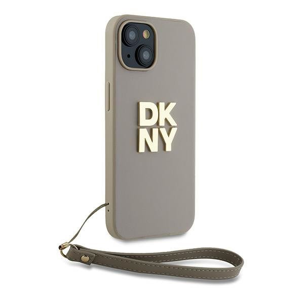 DKNY DKHCP15MPBSWSE iPhone 15 Plus 6.7&quot;beżowy/beige hardcase Wrist Strap Stock Logo