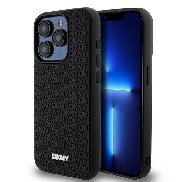 DKNY DKHCP15X3DRPWK iPhone 15 Pro Max6.7&quot; czarny/black hardcase 3D Rubber Repeat Pattern