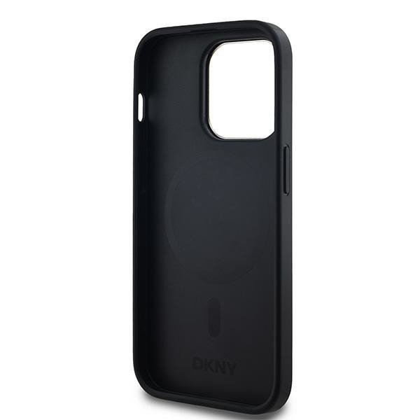 DKNY DKHMP14XPCPVSLK iPhone 14 Pro Max6.7&quot; czarny/black hardcase Leather Checkered Mono Pattern MagSafe