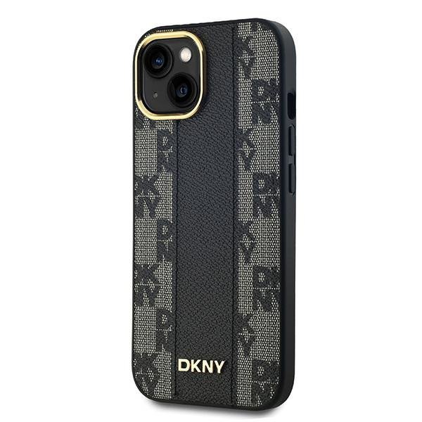 DKNY DKHMP15MPCPVSLK iPhone 15 Plus /14 Plus 6.7&quot; czarny/black hardcase Leather Checkered Mono Pattern MagSafe
