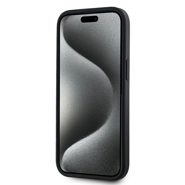 DKNY DKHMP15MPCPVSLK iPhone 15 Plus /14 Plus 6.7&quot; czarny/black hardcase Leather Checkered Mono Pattern MagSafe
