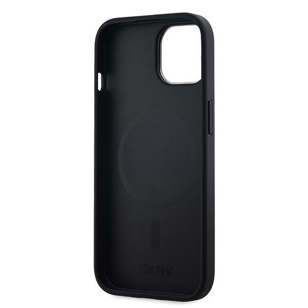 DKNY DKHMP15MPCPVSLK iPhone 15 Plus /14 Plus 6.7&quot; czarny/black hardcase Leather Checkered Mono Pattern MagSafe