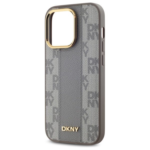 DKNY DKHMP14LPCPVSLE iPhone 14 Pro6.1&quot; beżowy/beige hardcase Leather Checkered Mono Pattern MagSafe