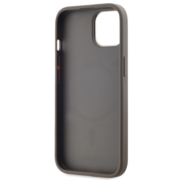 DKNY DKHMP15MPCPVSLE iPhone 15 Plus6.7&quot; beżowy/beige hardcase Leather Checkered Mono Pattern MagSafe