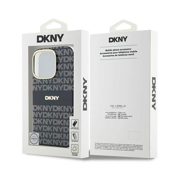 DKNY DKHMP16XHRHSEK iPhone 16 Pro Max6.9&quot; czarny/black hardcase Repeat Texture Pattern With Stripe