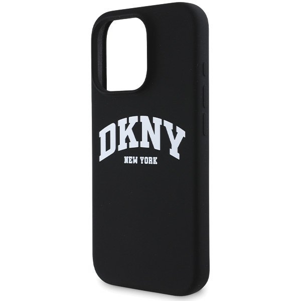 DKNY DKHMP16LSNYACH iPhone 16 Pro6.3&quot; czarny/black hardcase Silicone White Printed Logo MagSafe