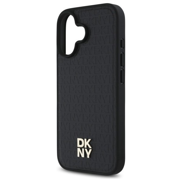 DKNY DKHMP16SPSHRPSK iPhone 16 6.1&quot;      hardcase czarny/black Repeat Pattern Stack Logo MagSafe