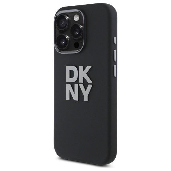 DKNY DKHCP16LSMCBSK iPhone 16 Pro 6.3&quot;   czarny/black hardcase Liquid Silicone Metal Logo