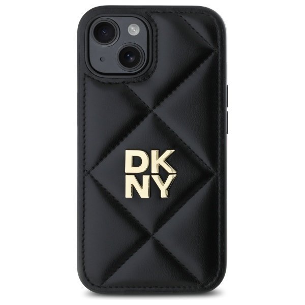 DKNY DKHCP15SPQDSLK iPhone 15 6.1&quot;       czarny/black Quilted Stack Logo
