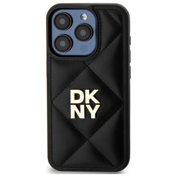 DKNY DKHCP15LPQDSLK iPhone 15 Pro 6.1&quot;   czarny/black Quilted Stack Logo