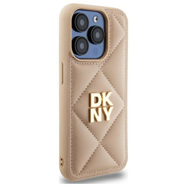 DKNY DKHCP15XPQDSLE iPhone 15 Pro Max    6.7&quot; beżowy/beige Quilted Stack Logo