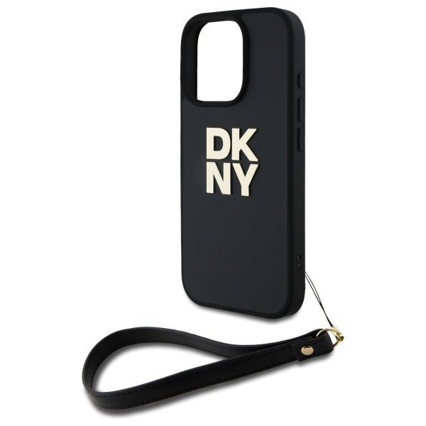 DKNY DKHCP16LPBSWSK iPhone 16 Pro 6.3&quot;   czarny/black hardcase Wrist Strap Stock Logo