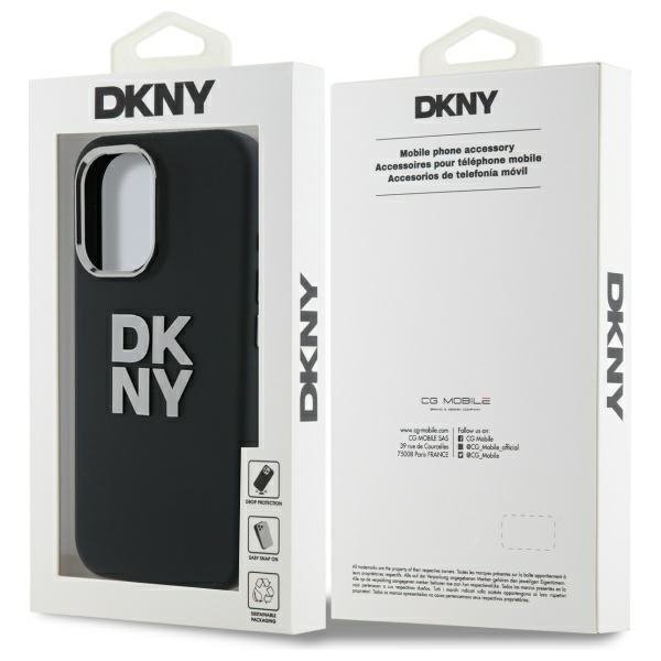 DKNY DKHCP16SSMCBSK iPhone 16 6.1&quot;       czarny/black hardcase Liquid Silicone Metal Logo