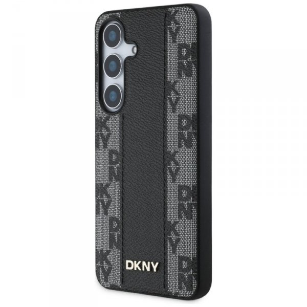 Etui DKNY Leather Checkered Pattern      MagSafe do Samsung Galaxy S25 czarny