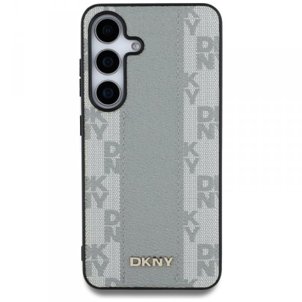 Etui DKNY Leather Checkered Pattern      MagSafe do Samsung Galaxy S25 taupe