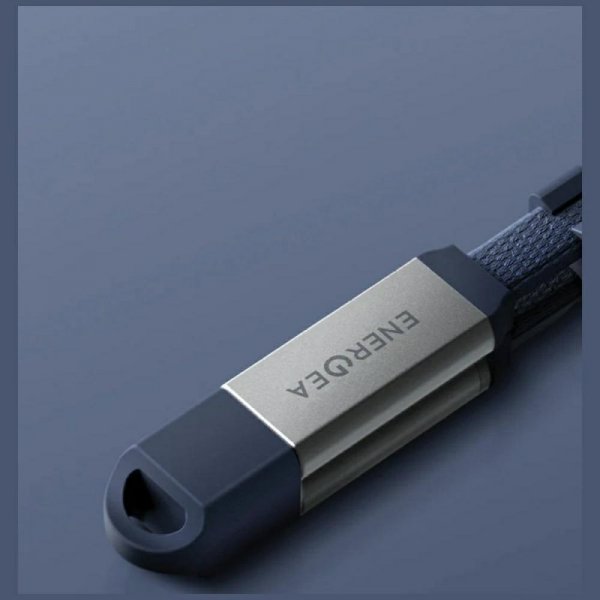 Kabel Energea Sheath Travel 2w1 USB-C do USB-C/USB-A 480Mbps 60W 1.2m gunmetal