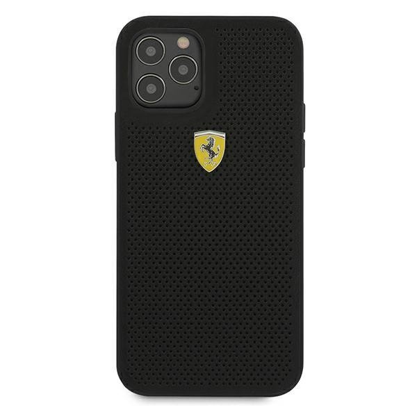 Ferrari FESPEHCP12MBK iPhone12/12 Pro 6,1&quot; czarny/black hardcase On Track Perforated