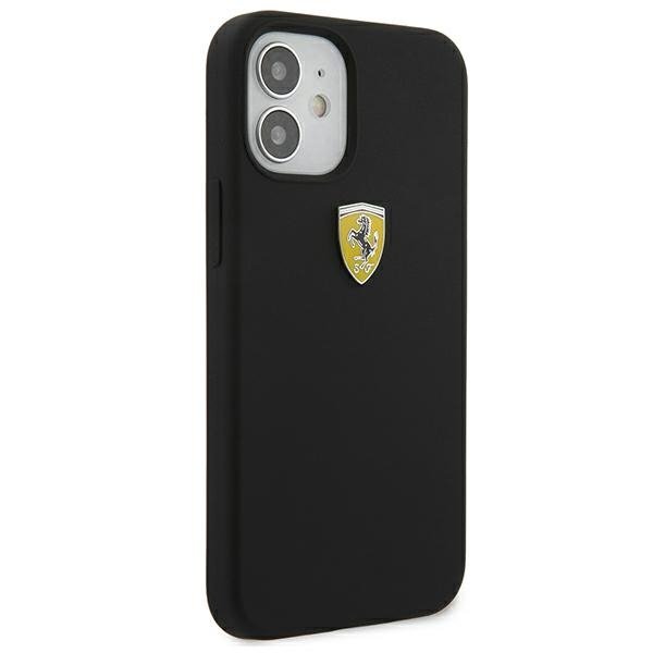 Ferrari FESSIHCP12SBK iPhone 12 mini 5,4&quot; czarny/black hardcase On Track Silicone